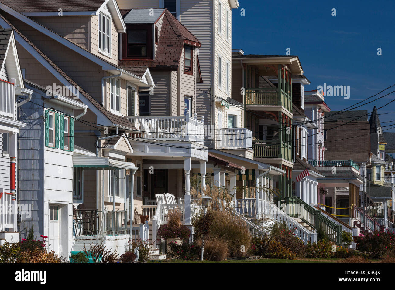 USA, New Jersey, Ocean Grove, beachfront houses Stock Photo Alamy