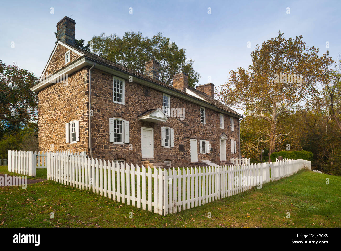 USA, Pennsylvania, Bucks County, Lumberville, ThompsonNeely House, historic home Stock Photo
