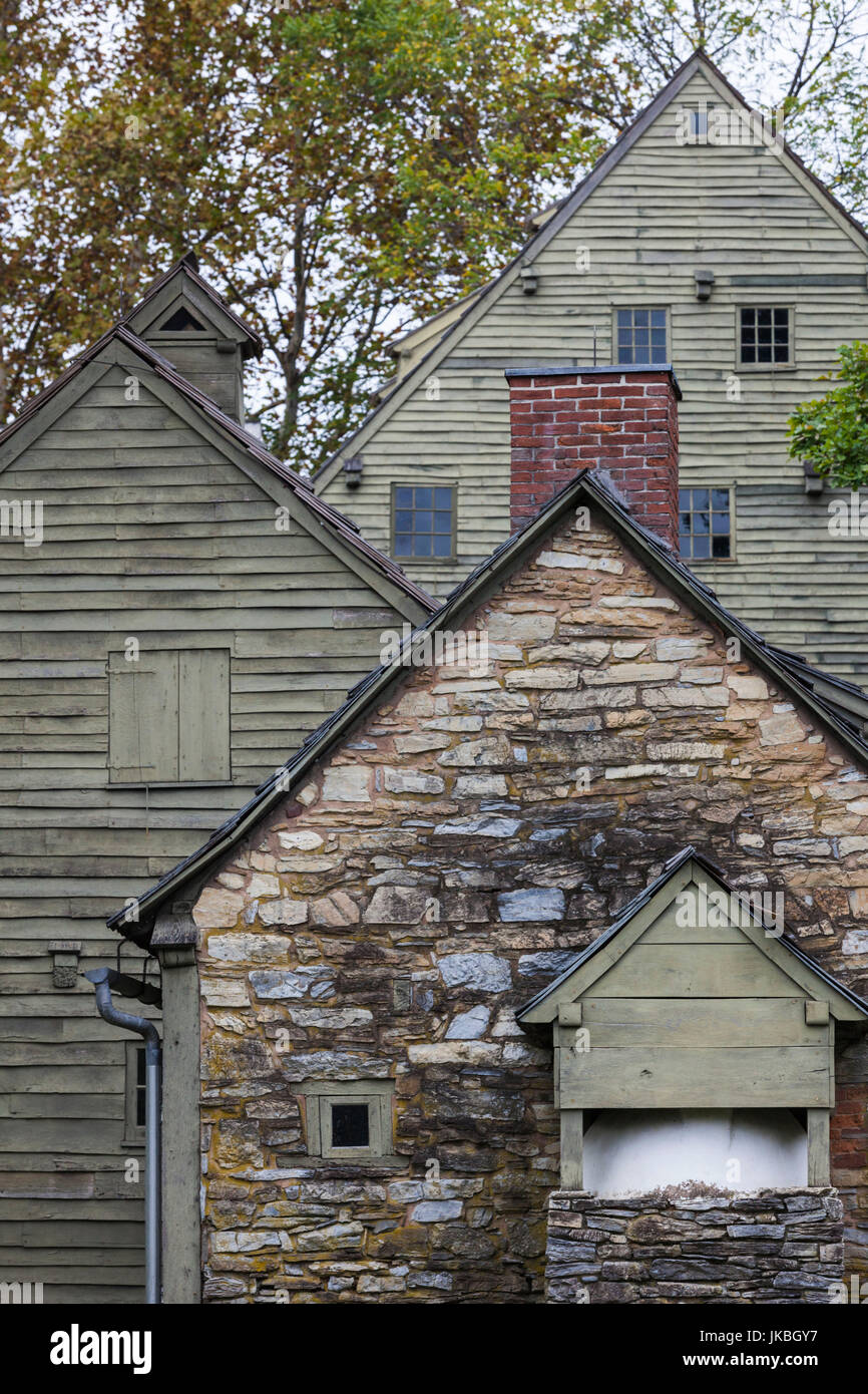USA, Pennsylvania, Ephrata, Ephrata Cloister, buildings of the 1732