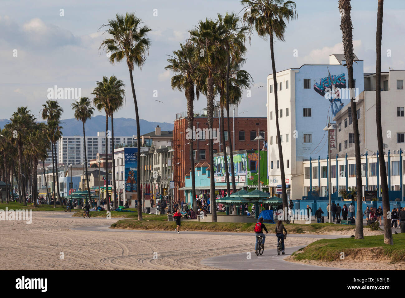 USA, California, Los Angeles, Venice, beachfront buildings Stock Photo ...