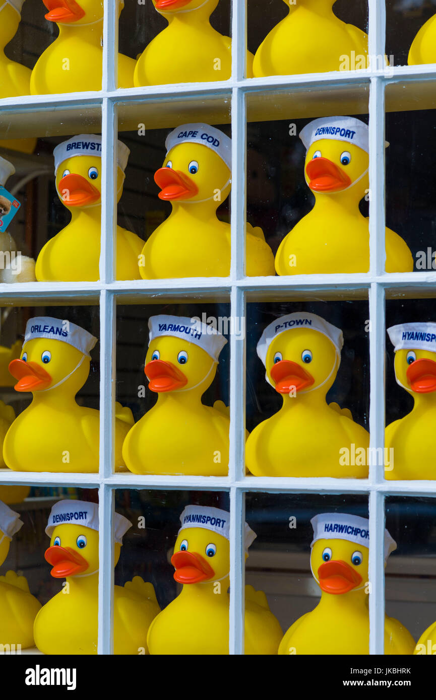 USA, Massachusetts, Cape Cod, Chatham, rubber duckies Stock Photo