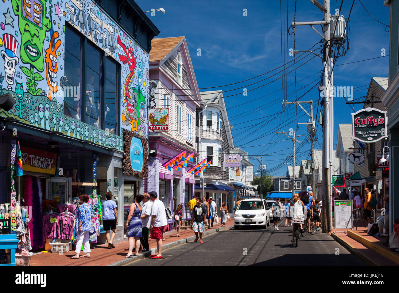 USA, Massachusetts, Cape Cod, Provincetown, Commercial Street, Shops