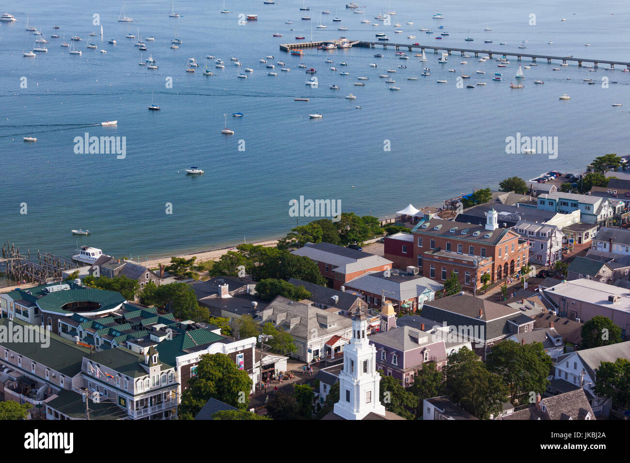 USA, Massachusetts, Cape Cod, Provincetown, Pilgrim Monument, elevated