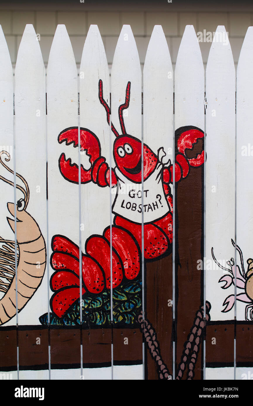 USA, Maine, Biddeford Pool, lobster sign Stock Photo Alamy