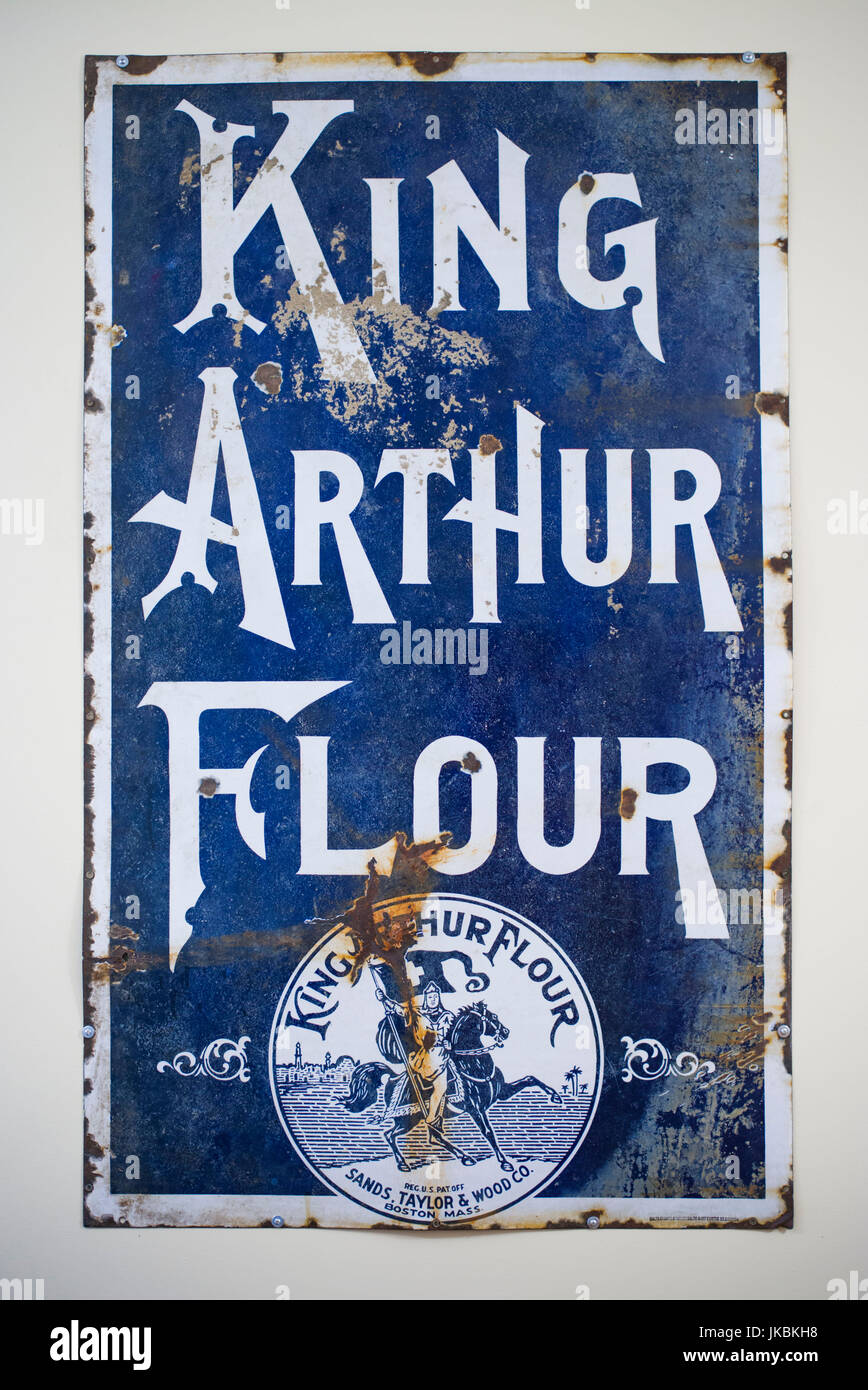 USA, Vermont, Norwich, King Arthur Flour, Flour company's Store, cafe and bakery, sign Stock Photo
