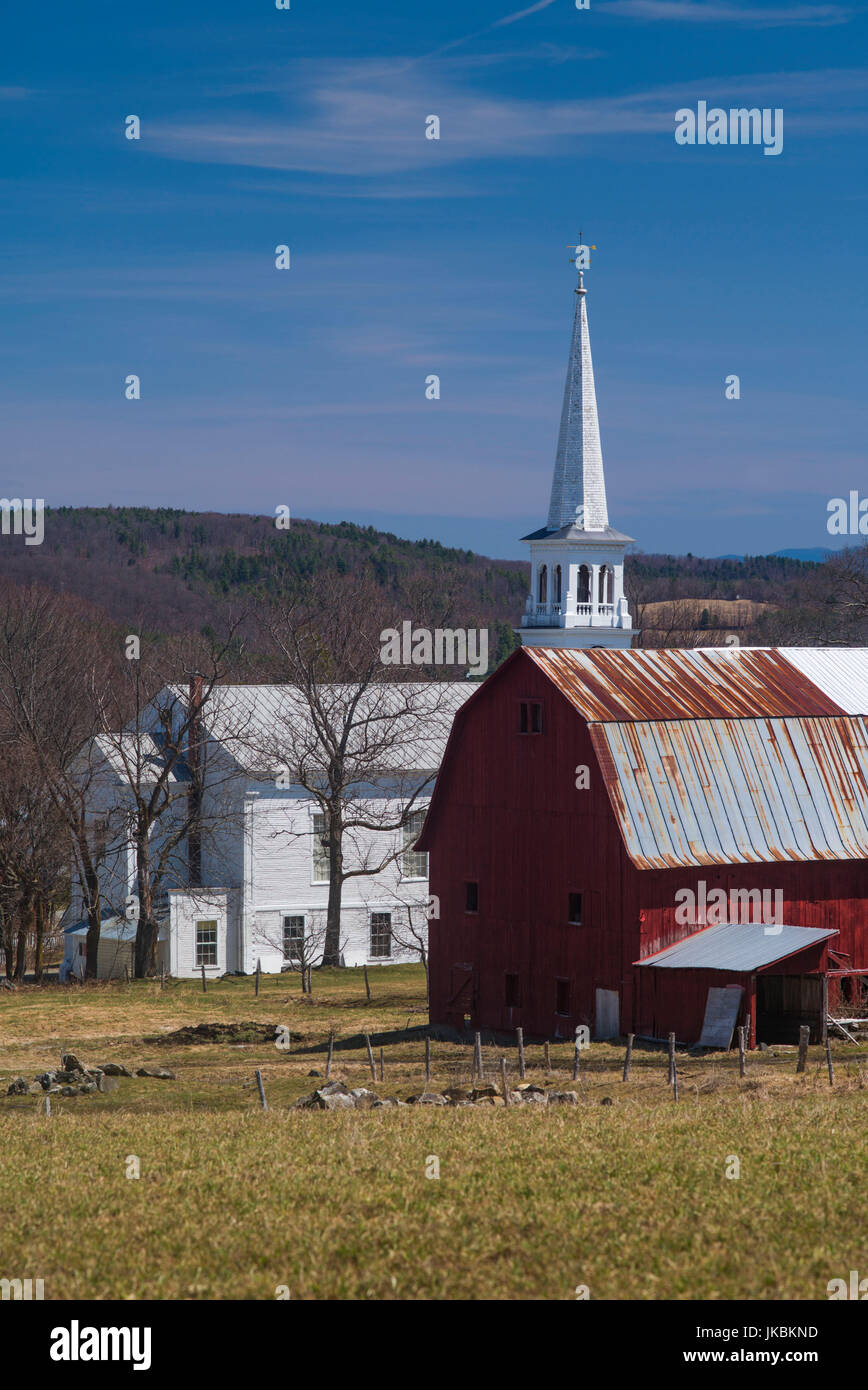 USA, Vermont, Peacham, elevated Town view Stock Photo Alamy