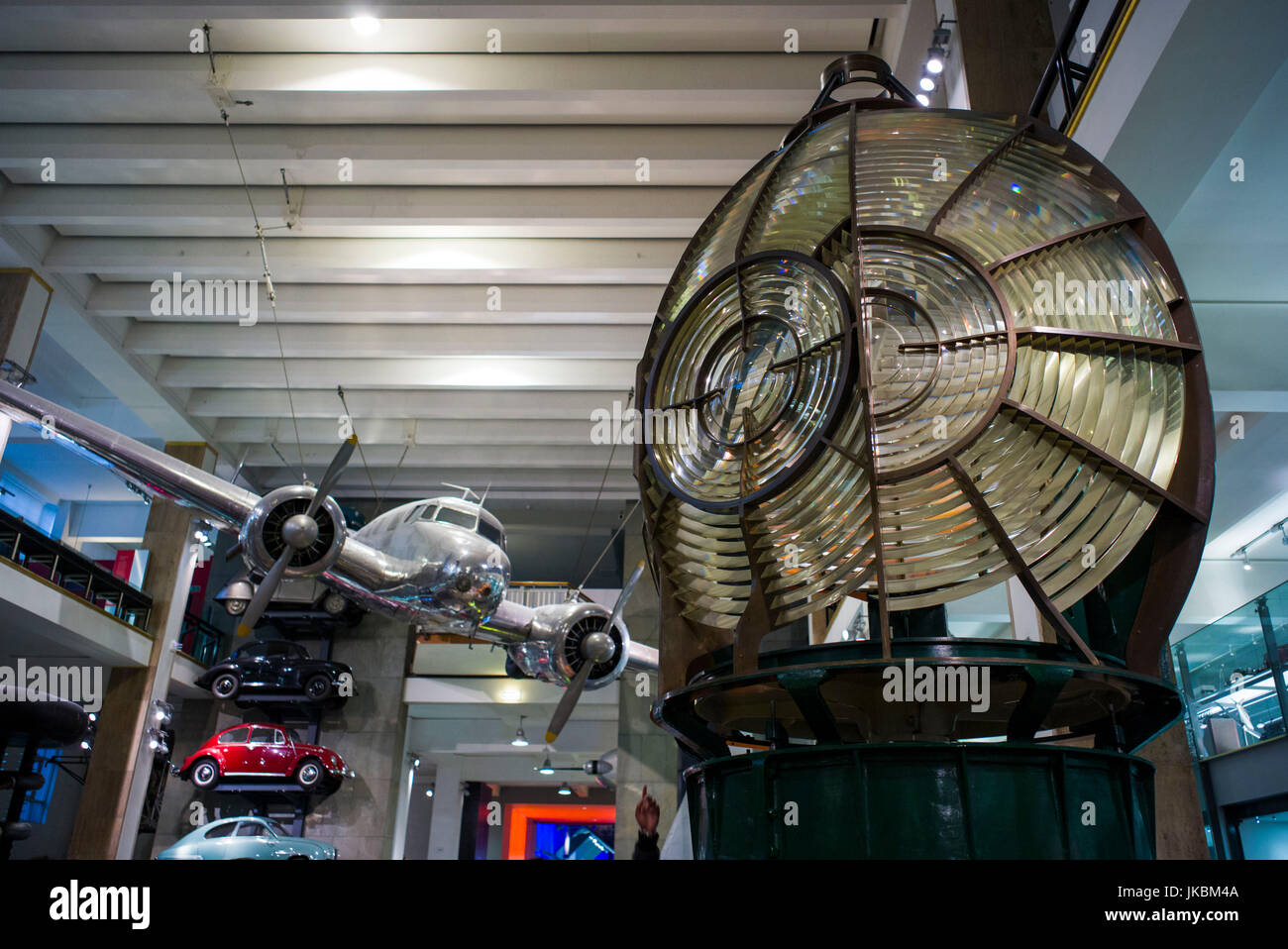 England, London, South Kensington, Science Museum, aircraft in transportation hall Stock Photo