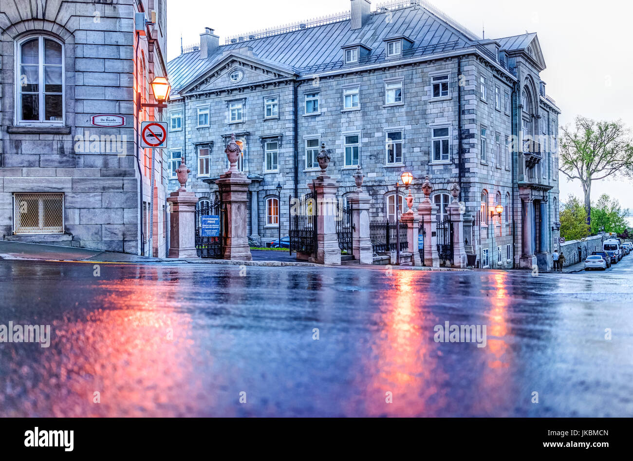 Quebec city night lights street lights hires stock photography and
