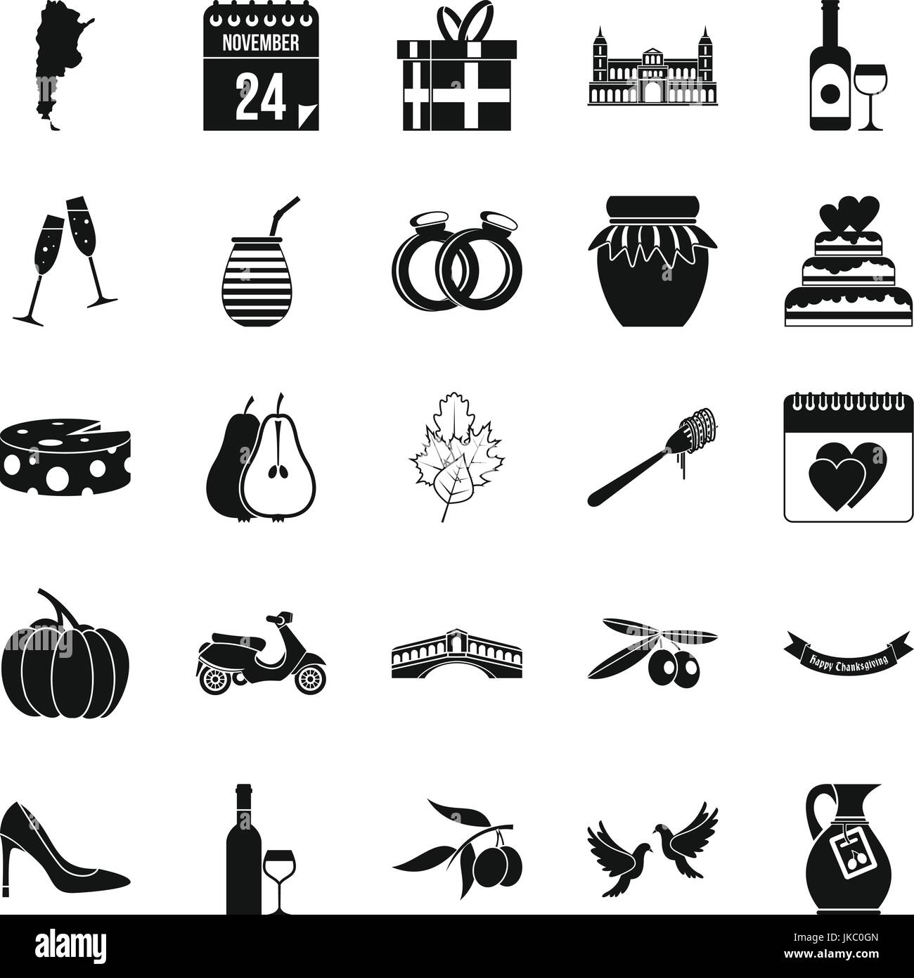 Wedding icons set, simple style Stock Vector Image & Art - Alamy