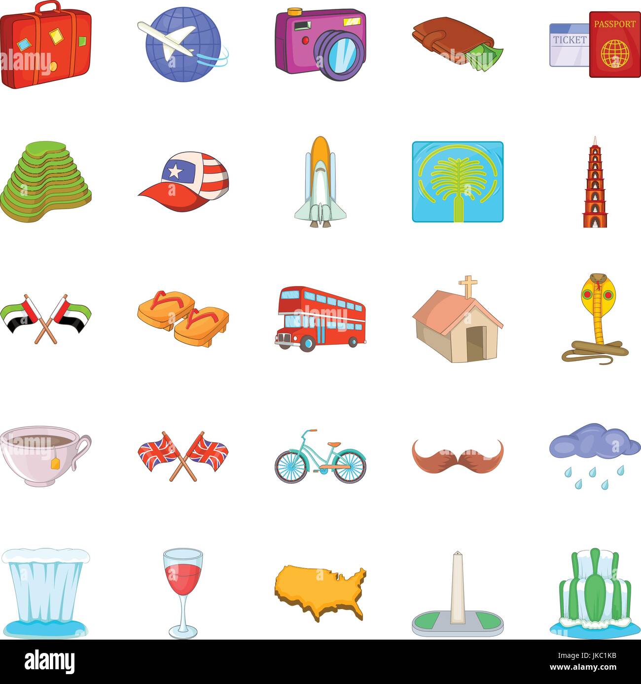 World trip icons set, cartoon style Stock Vector Image & Art - Alamy