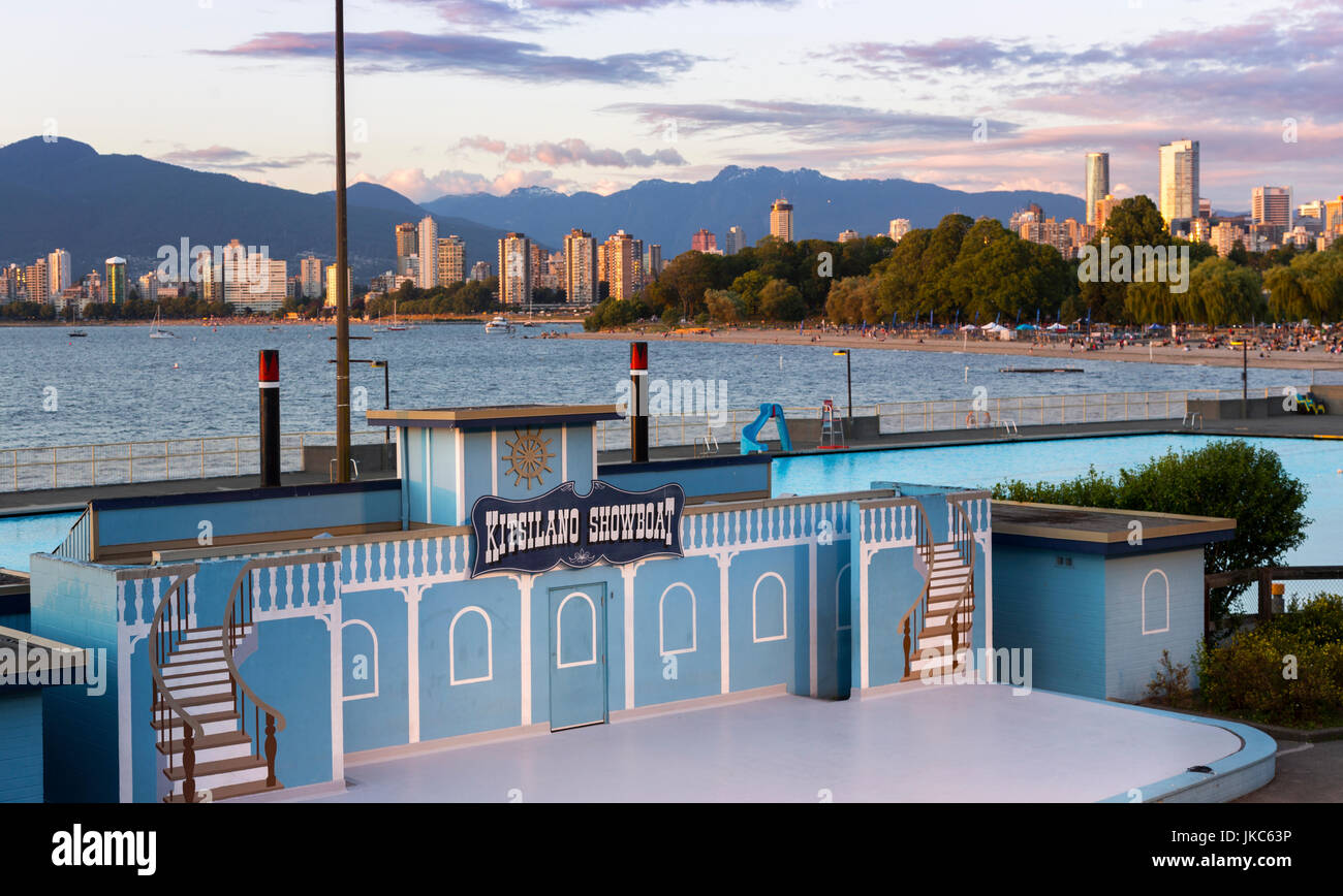 Kits Showboat Free Open Air Amateur Theater Stage on Kitsilano Beach in Vancouver British Columbia Canada Stock Photo