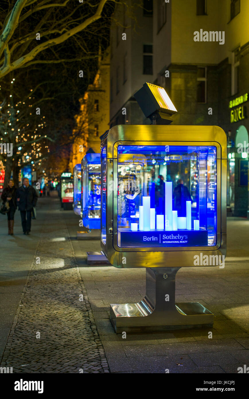 Germany, Berlin, Charlottenburg, Kurfurstendam shop displays, evening Stock  Photo - Alamy