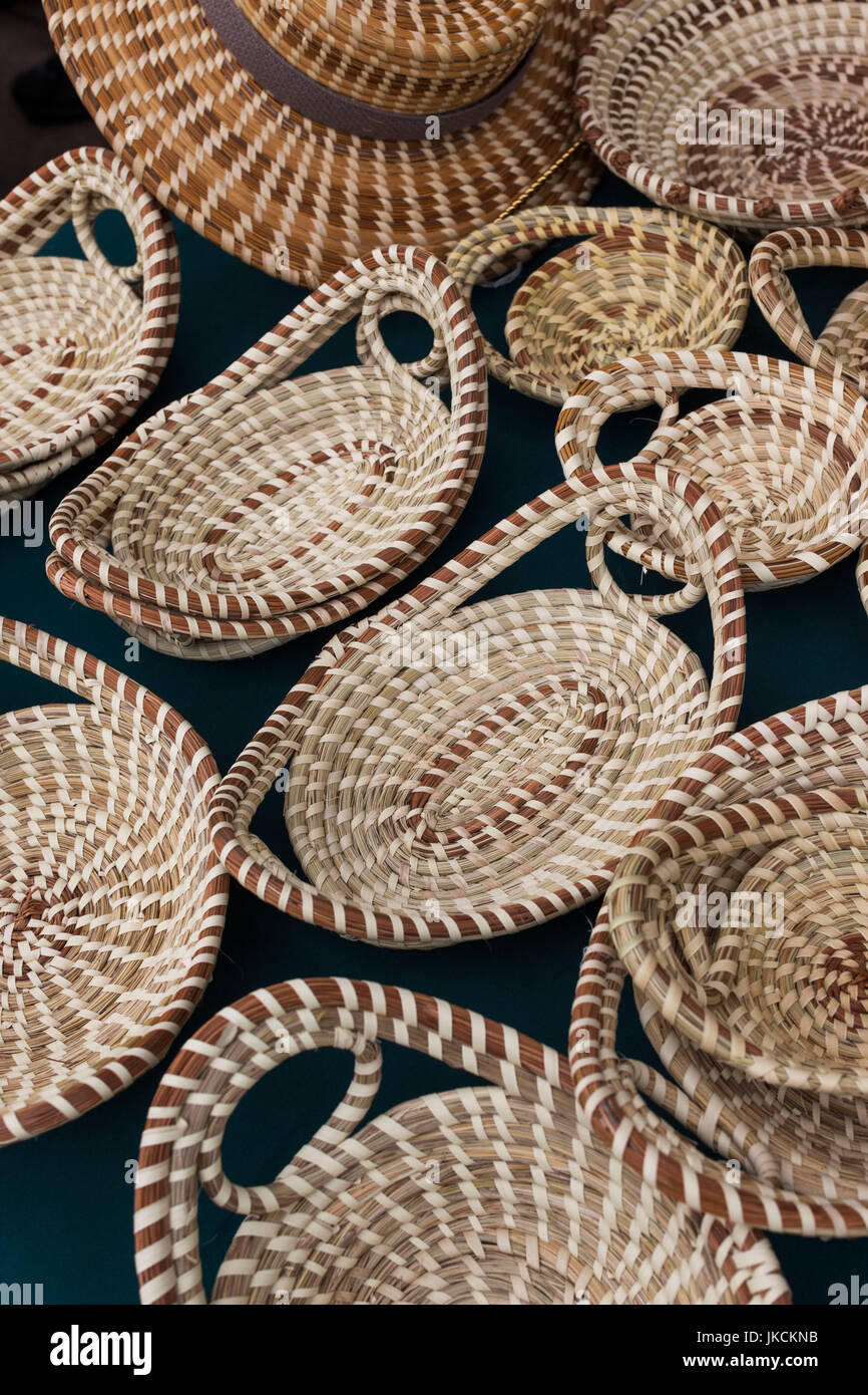 USA, South Carolina, Charleston, Market Hall, handmade baskets Stock
