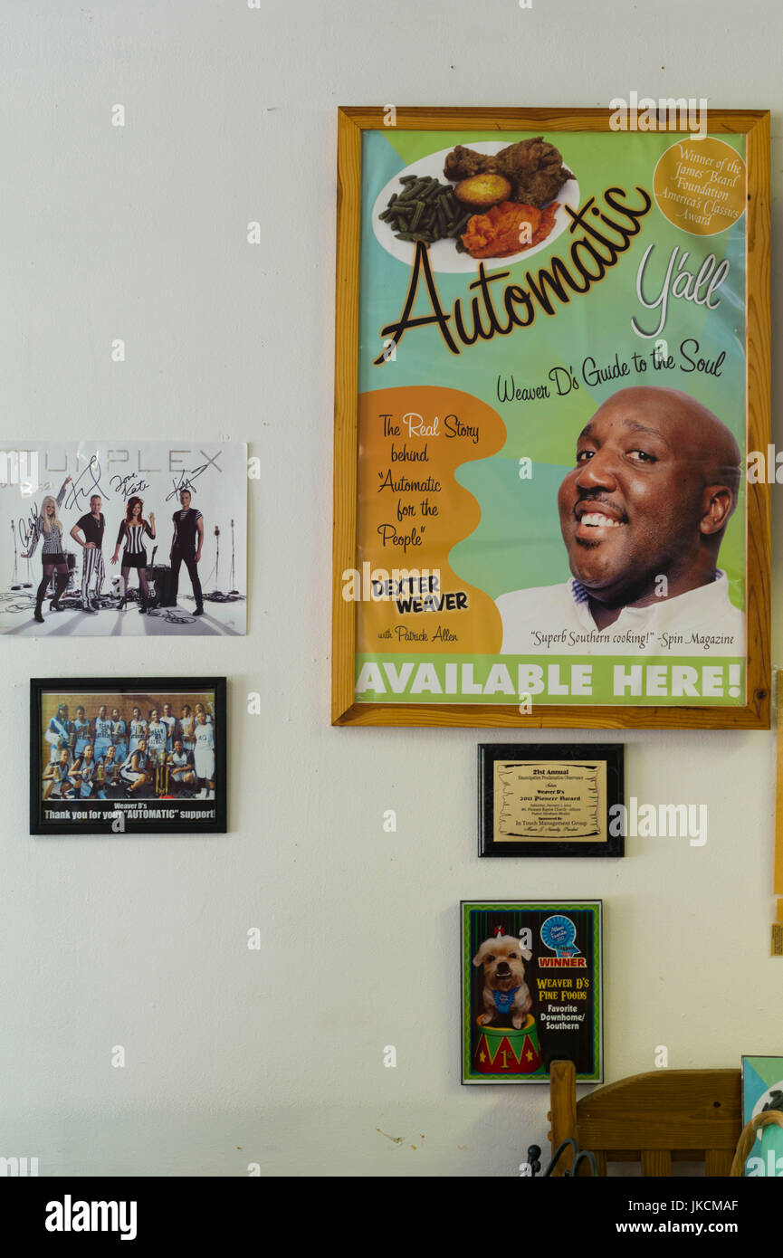 USA, Athens, Weaver D's soul food restaurant, interior Stock
