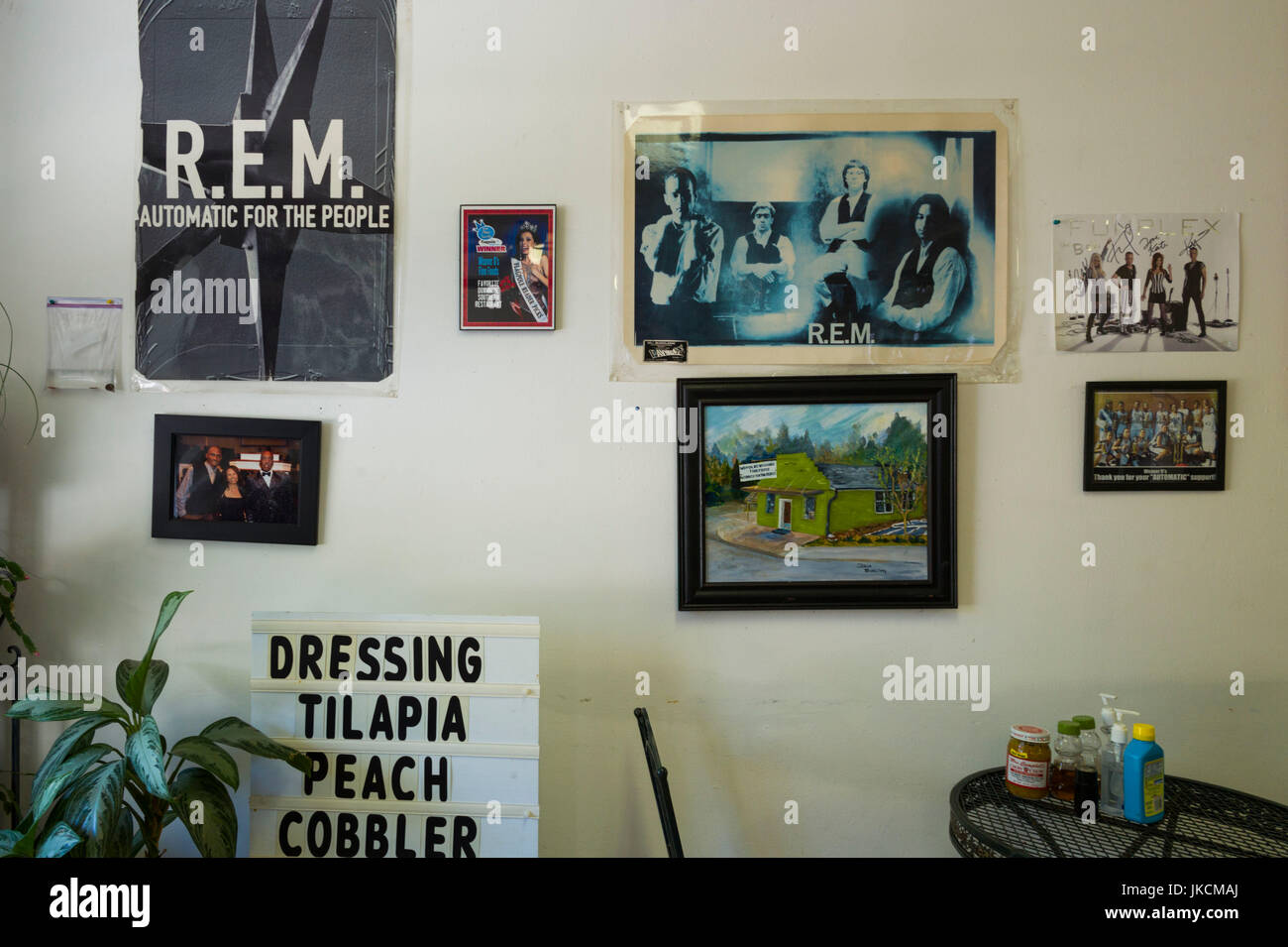 USA, Athens, Weaver D's soul food restaurant, interior Stock