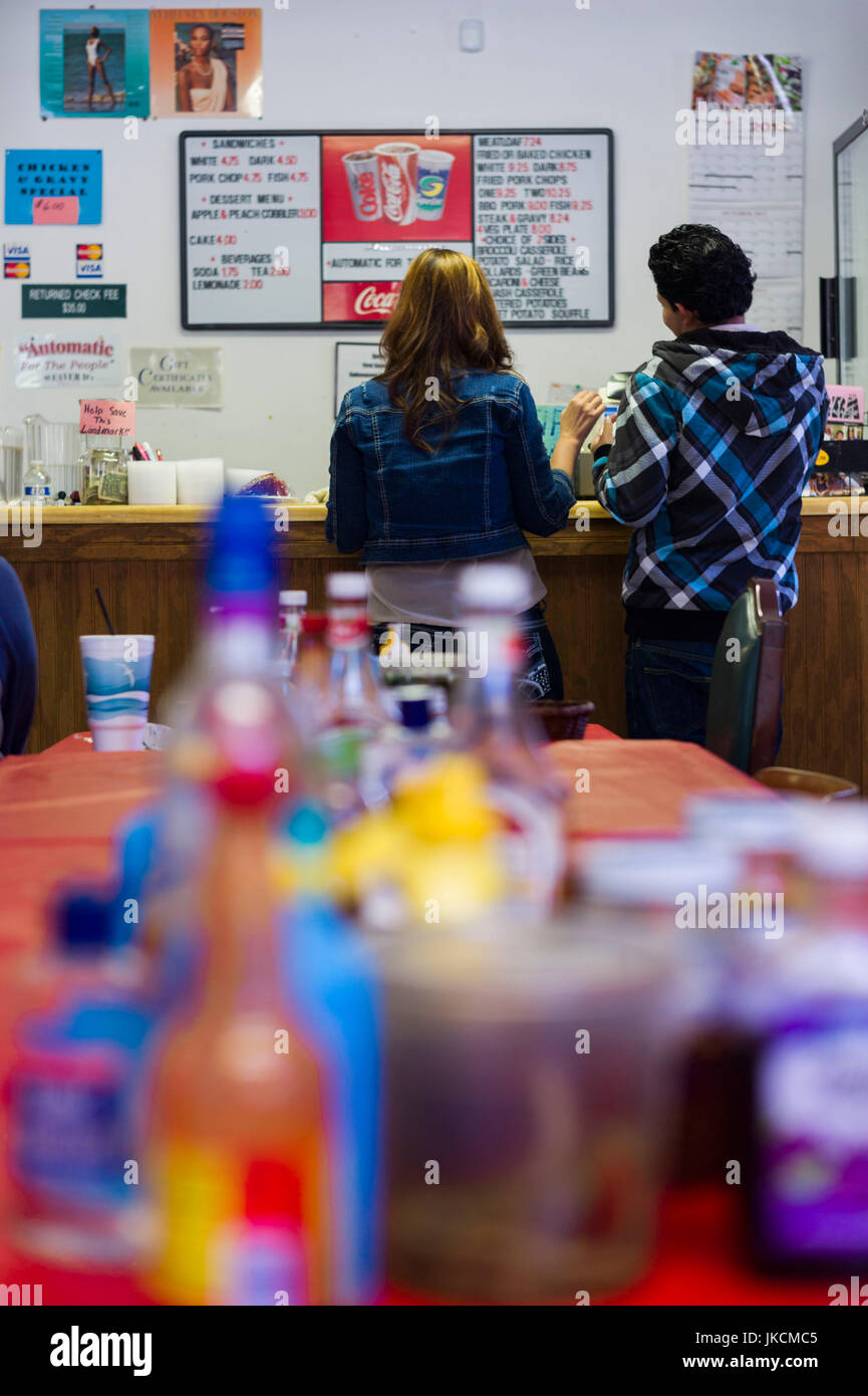 USA, Athens, Weaver D's soul food restaurant, interior Stock