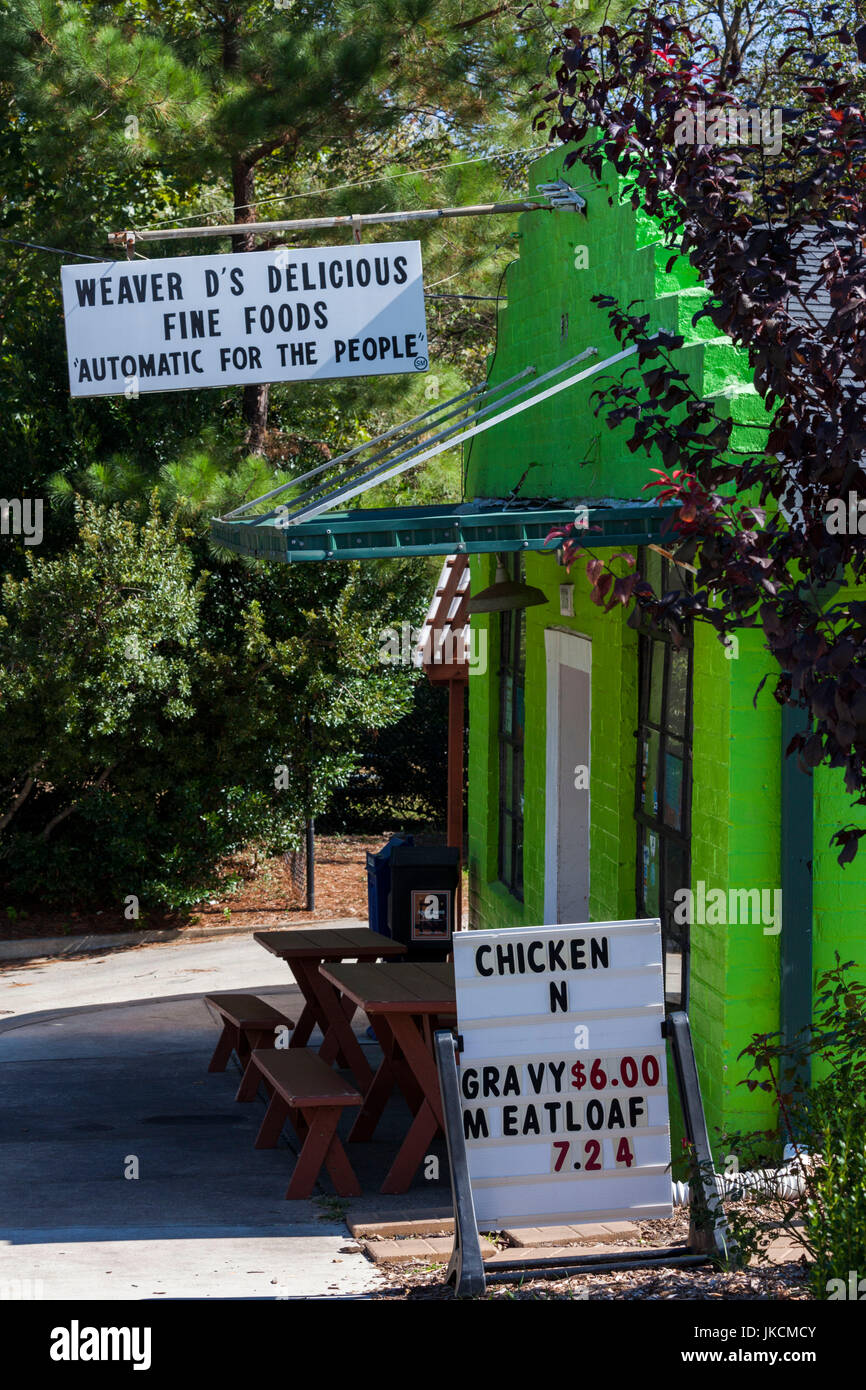 USA, Athens, Weaver D's soul food restaurant, exterior Stock