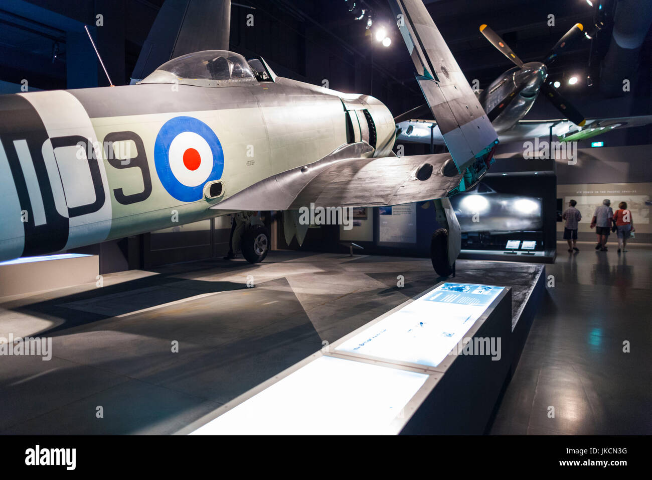 Australia, Australian Capital Territory, ACT, Canberra, Australian War Memorial Museum, British Hawker Sea Fury, 1950's era naval fighter aircraft Stock Photo