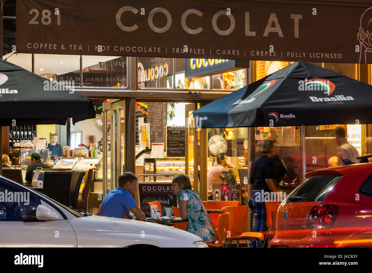Australia, South Australia, Adelaide, Rundle Street cafes, evening