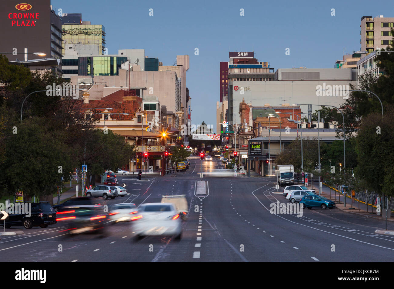 Australia, South Australia, Adelaide, traffic on North Terrace with