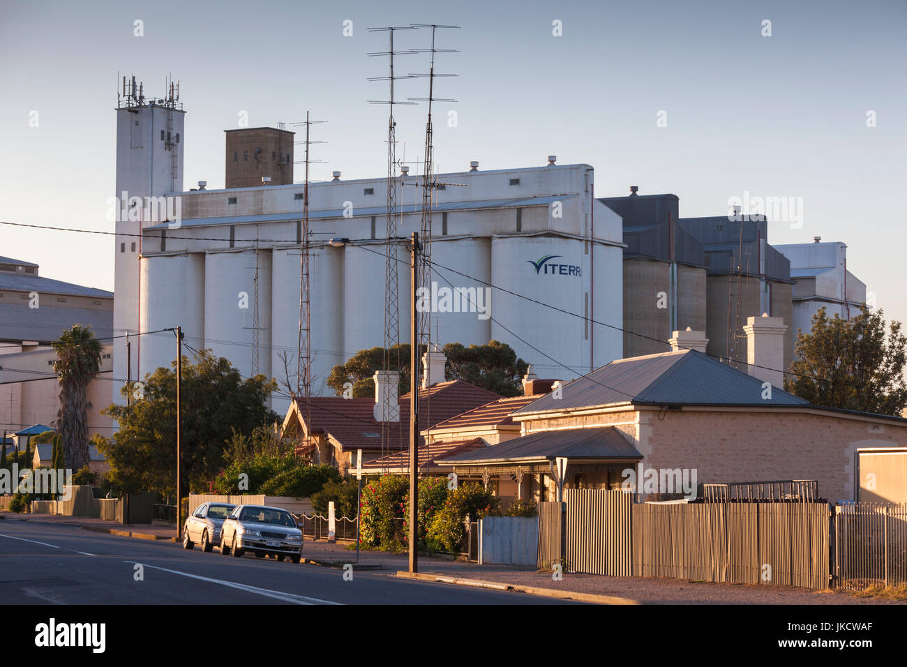 Australia, South Australia, Yorke Peninsula, Wallaroo, grain silos