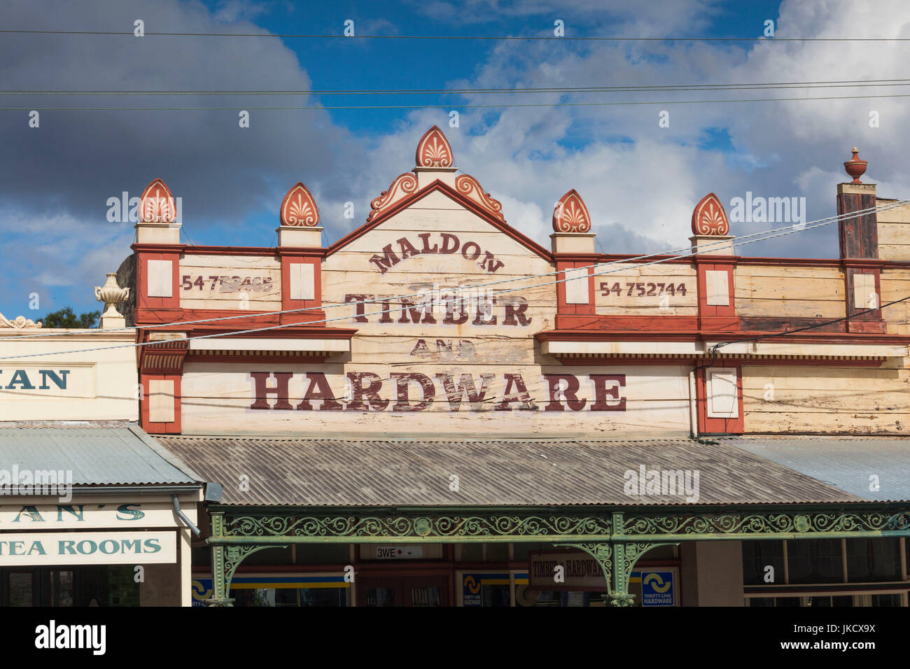 Australia, Victoria, VIC, Maldon, goldrushera town buildings Stock