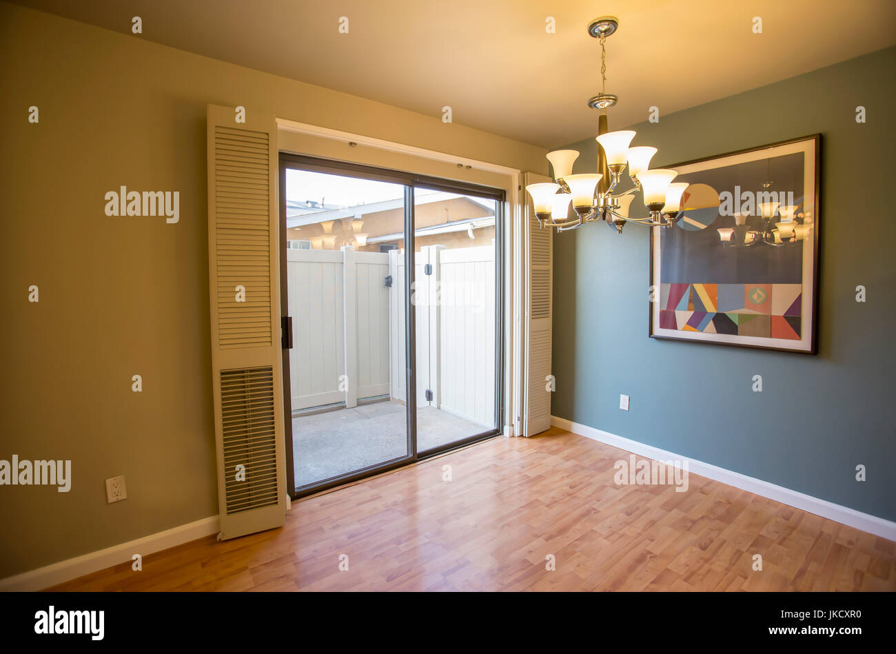 Doors To The House And A View Of Both Inside And Outside Stock