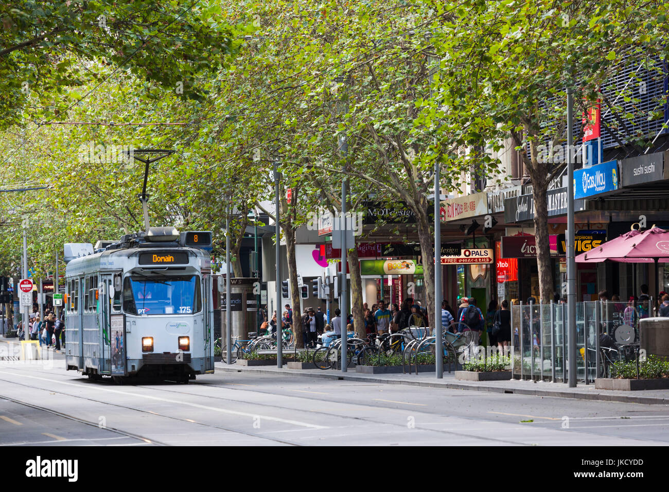 Australia, Victoria, VIC, Melbourne, tram, Swanston Street Stock Photo