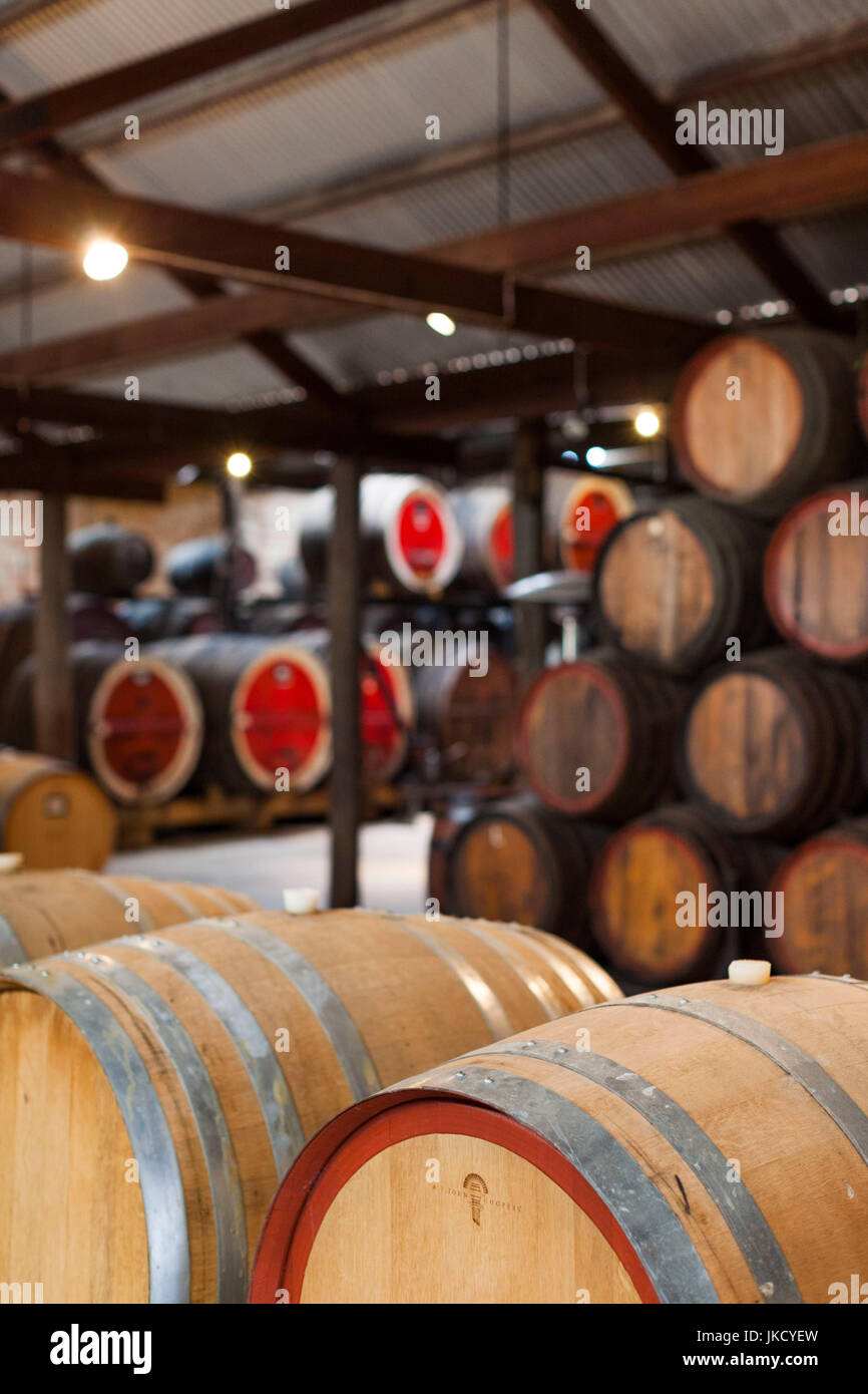 Australia, Victoria, VIC, Rutherglen, Campbell's Winery, wine barrels Stock Photo Alamy