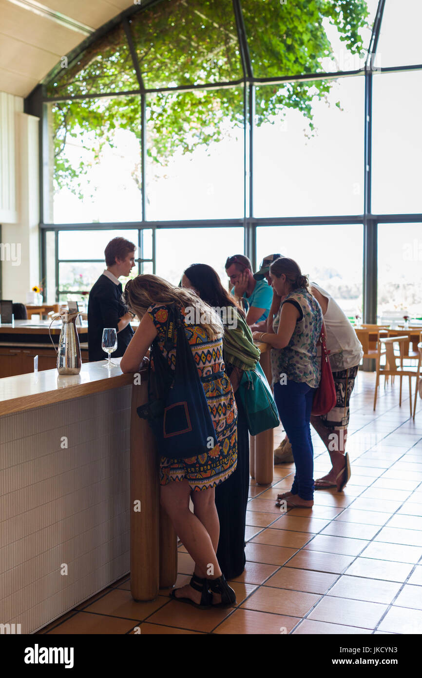 Australia, Victoria, VIC, Yarra Valley, Coldstream, Domaine Chandon Winery, interior wine tasting area Stock Photo