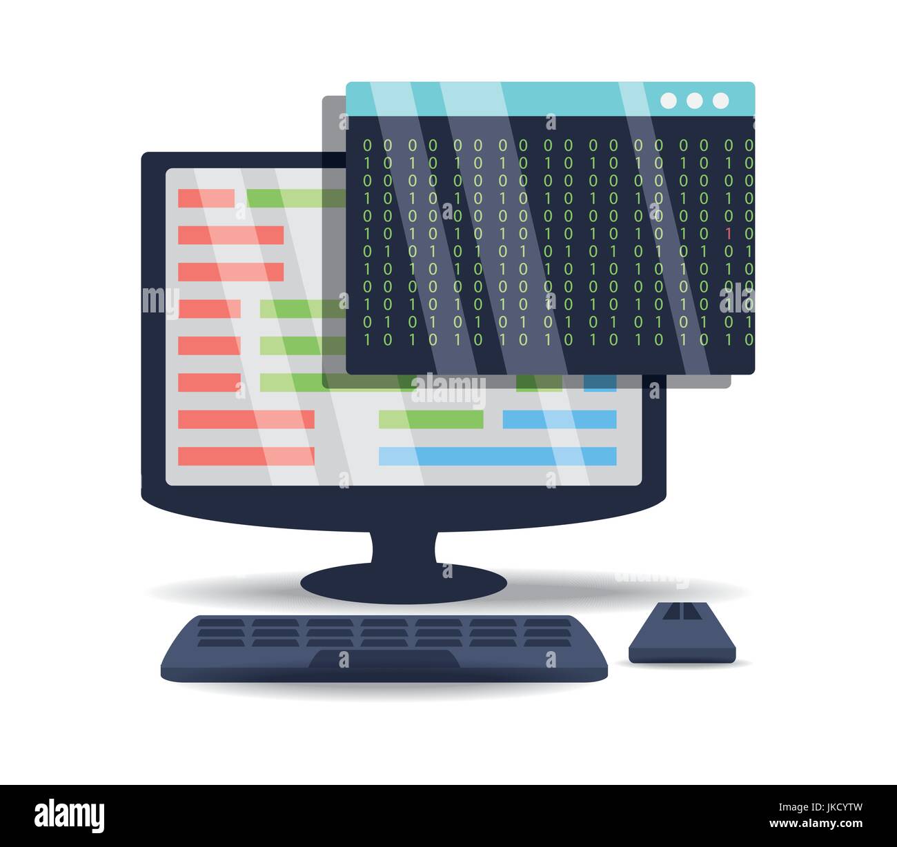 computer with programmig coding on screen Stock Vector Image & Art - Alamy