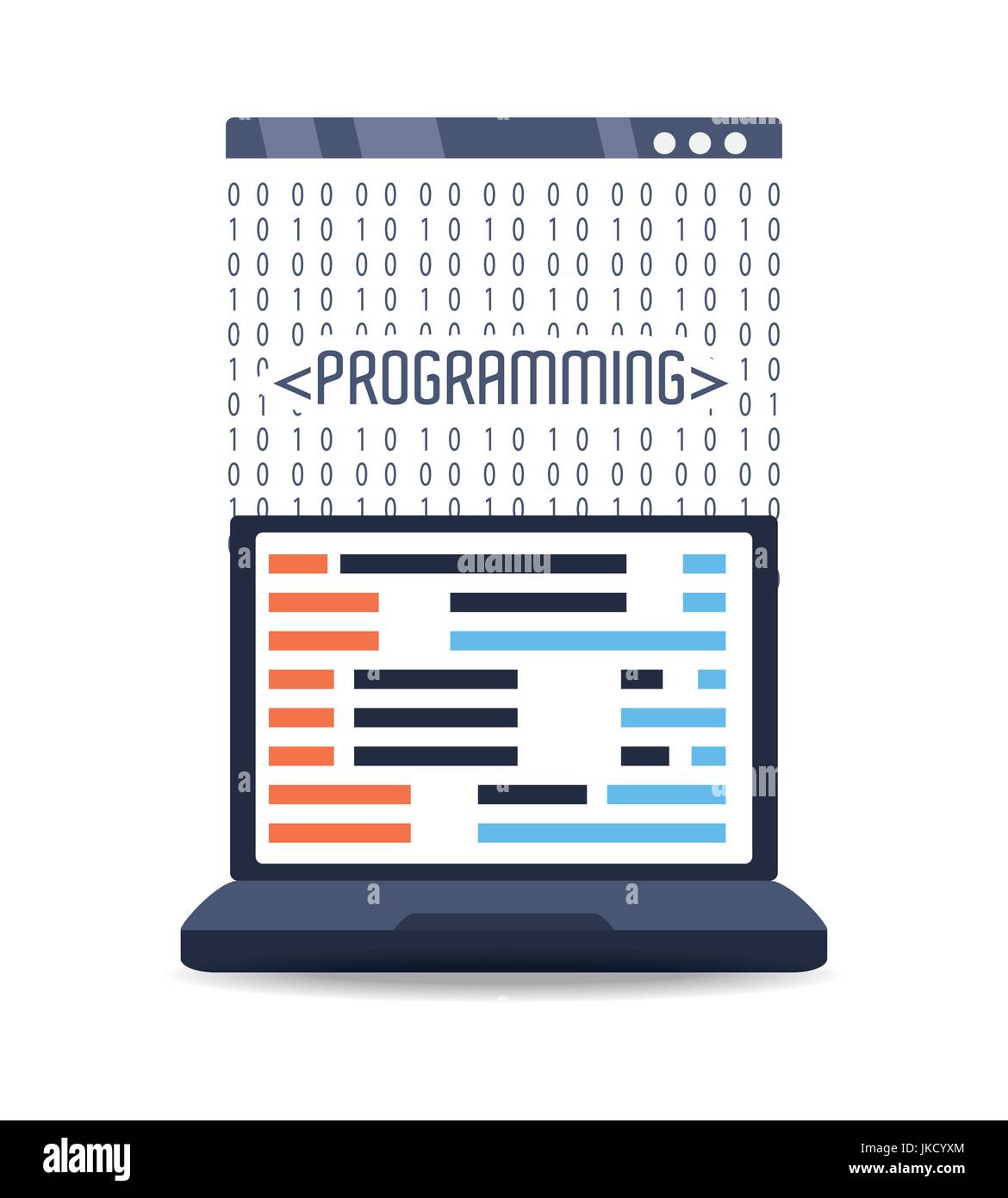 computer with programmig coding on screen Stock Vector Image & Art - Alamy