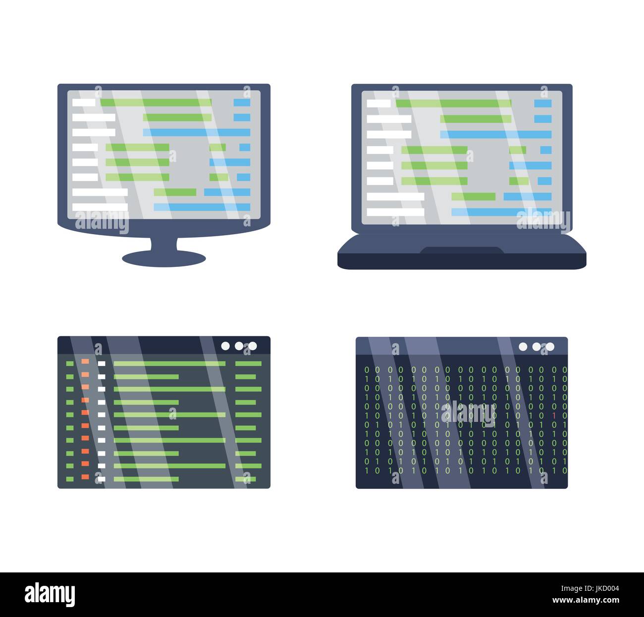 computer with programmig coding on screen Stock Vector Image & Art - Alamy
