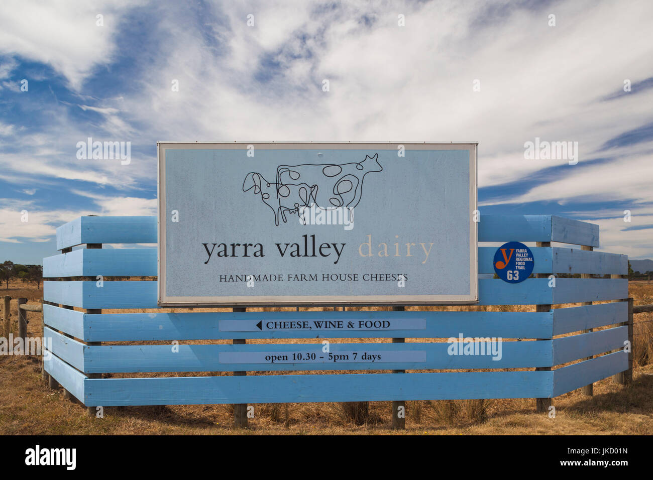 Australia, Victoria, VIC, Yarra Valley, Yerring, Yarra Valley Dairy, sign Stock Photo