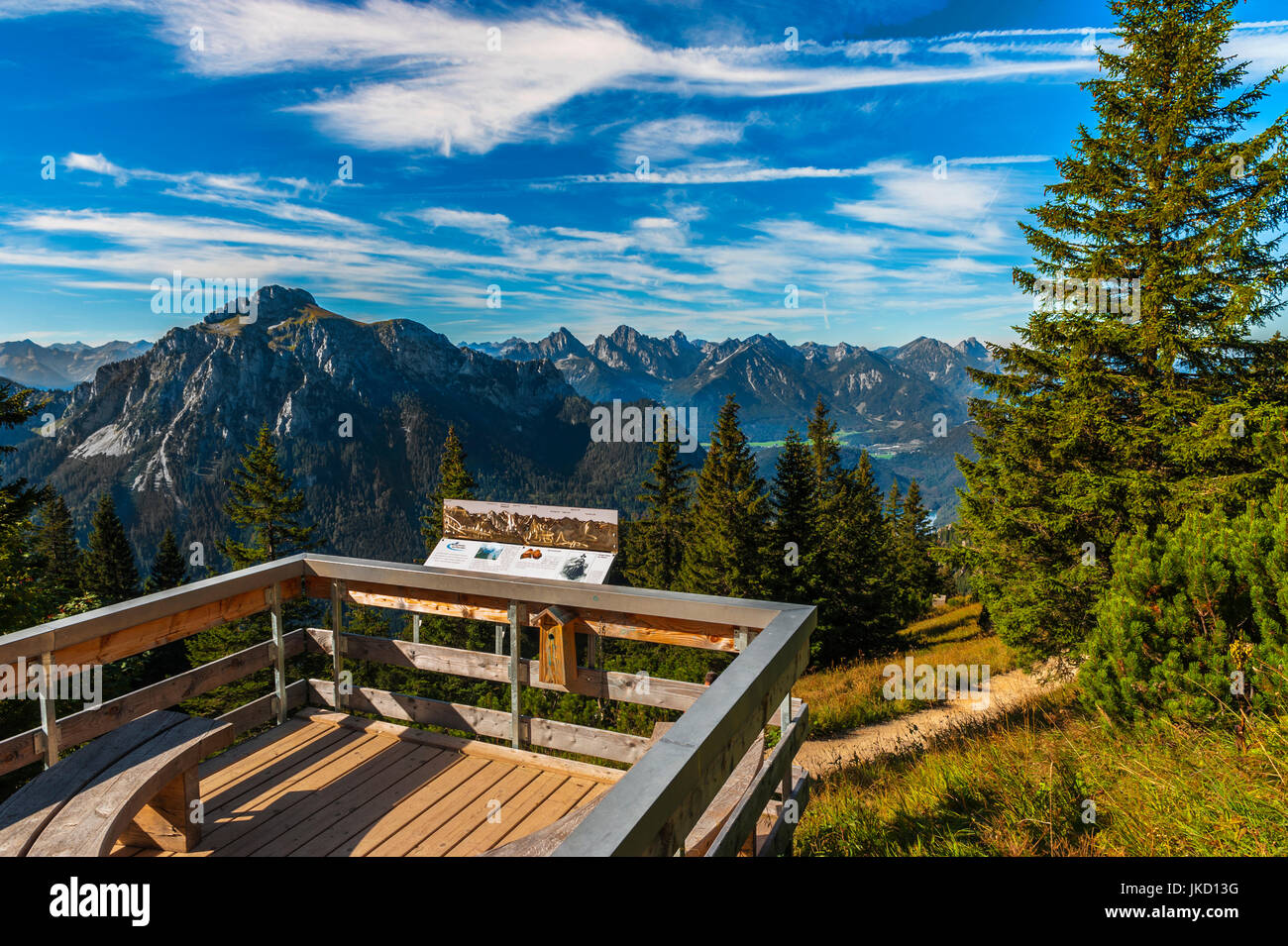 Hiking in Bavarian Alps Stock Photo