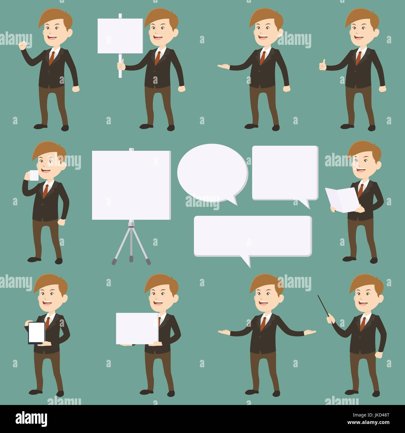 Businessman cartoon character set Stock Vector Image & Art - Alamy