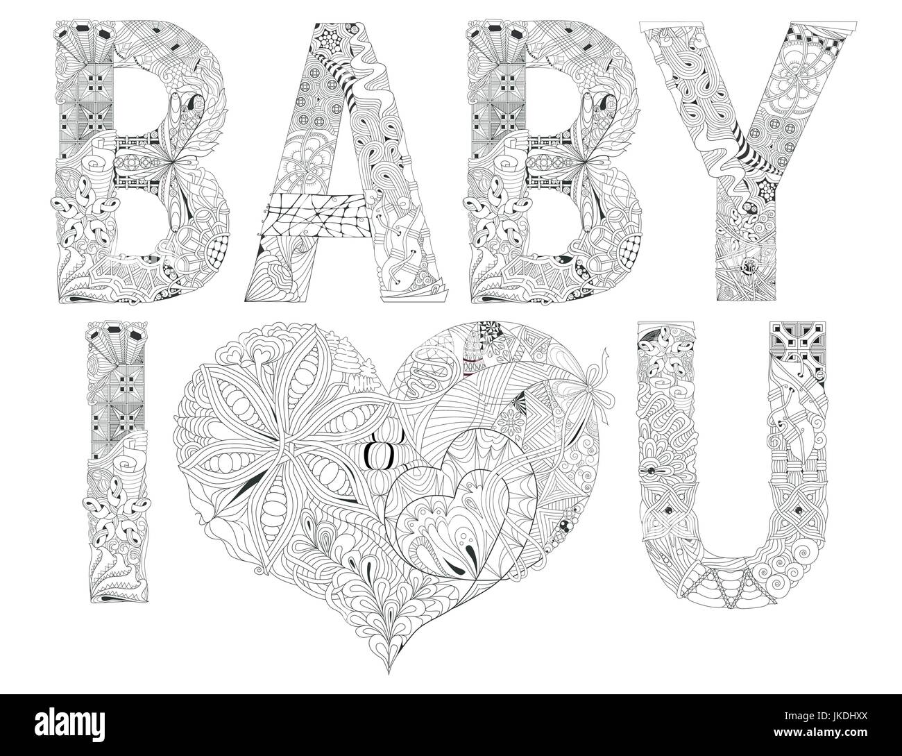 Word Baby I Love You For Coloring Vector Decorative Zentangle Stock Vector Image Art Alamy Word Baby I Love You For Coloring Vector Decorative Zentangle Stock Vector Image Art Alamy