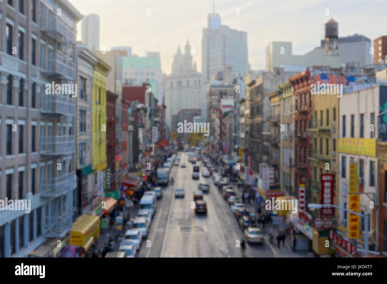 Blurred background of East Broadway, New York, NY, USA Stock Photo Alamy