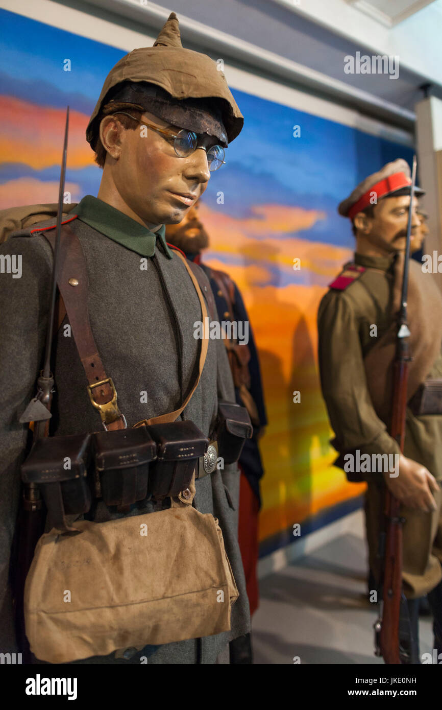 Romania, Bucharest, National Military Museum, WW1-era, German soldier's uniform Stock Photo