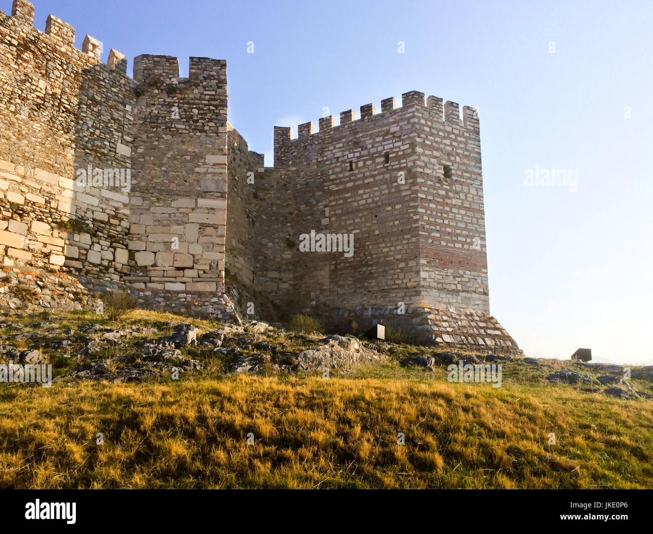 Back of Ayasoluk Castle in Selcuk near Ephesus in turkey Stock Photo