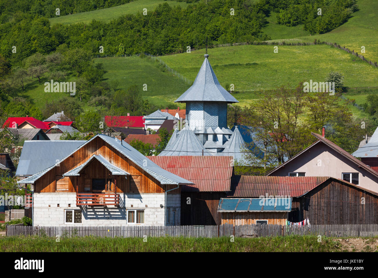 Romania, Bucovina Region, Gura Humorului, village view Stock Photo