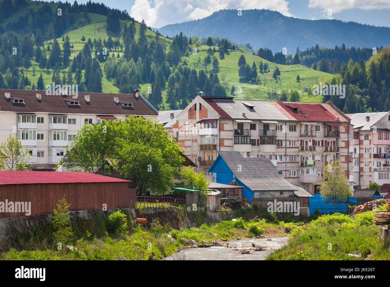 Romania, Maramures Region, Borsa, town view Stock Photo - Alamy