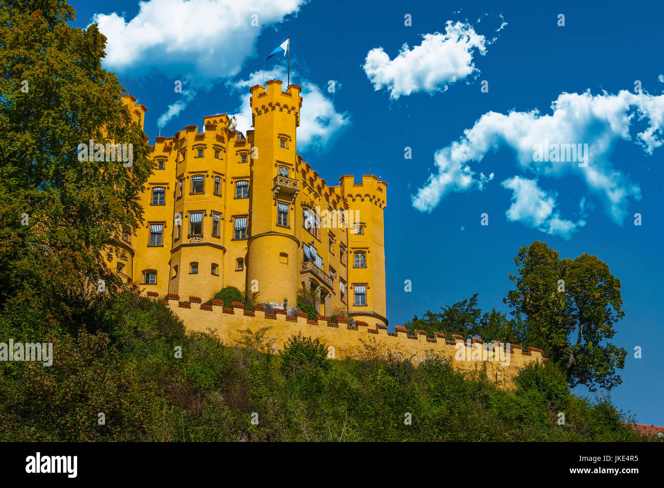 View on Hohenschwangau Castle  on a sunny day Stock Photo