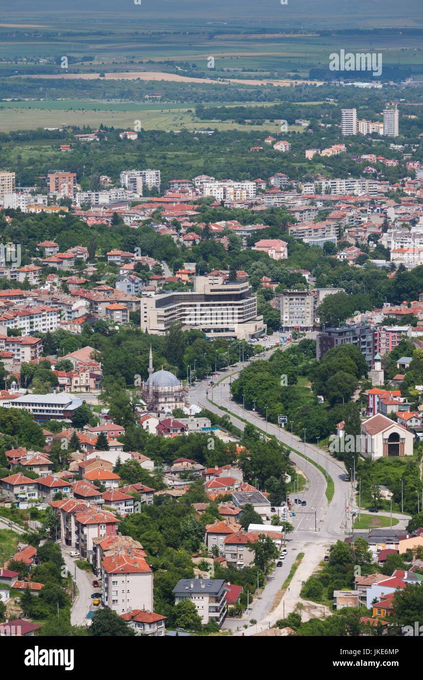 Bulgaria, Central Mountains, Shumen, elevated city view from the Shumen Fortress Stock Photo