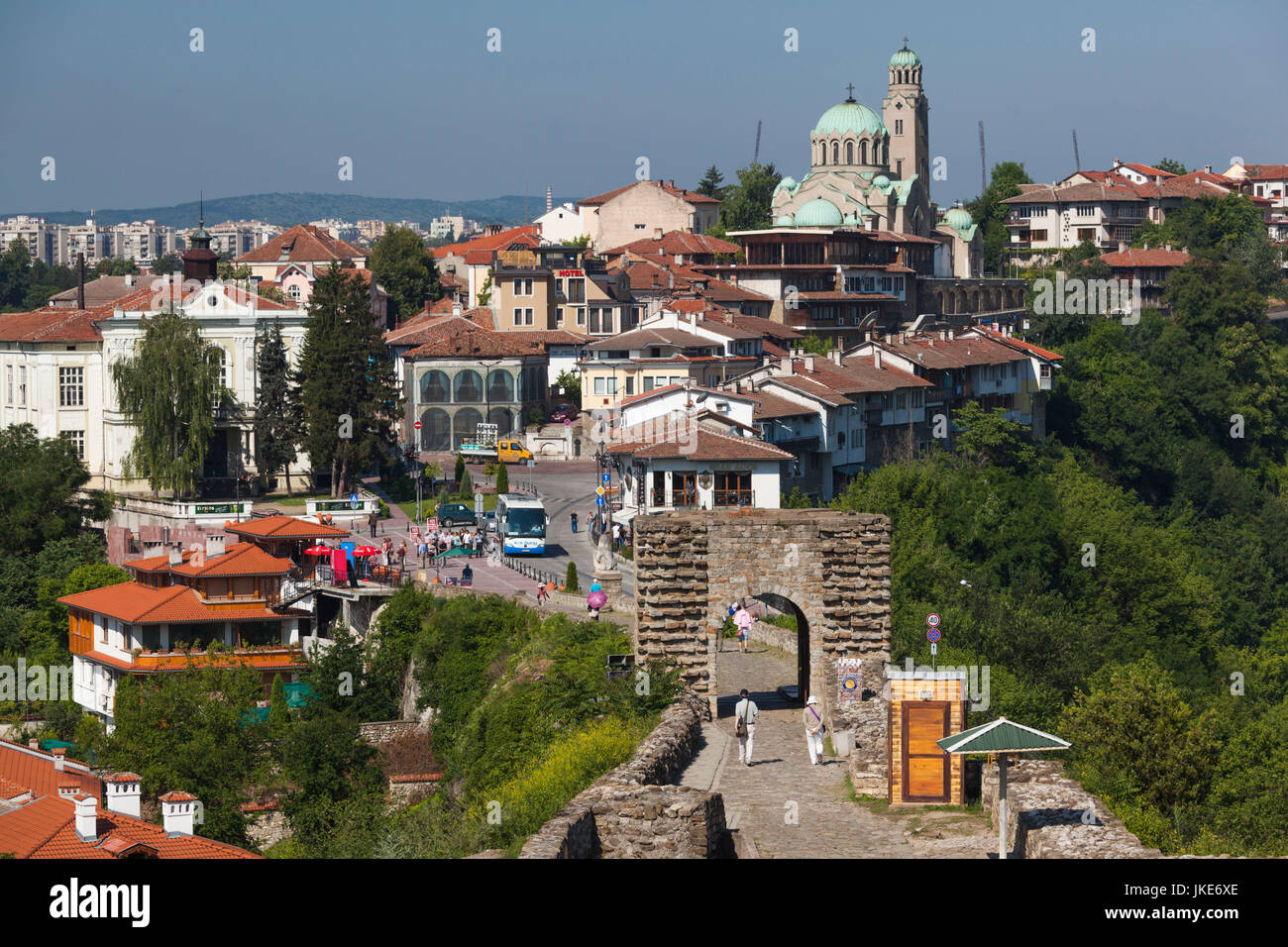 Bulgaria, Central Mountains, Veliko Tarnovo, Asenova, Old Fortress Area, Tsarevets Fortress Stock Photo