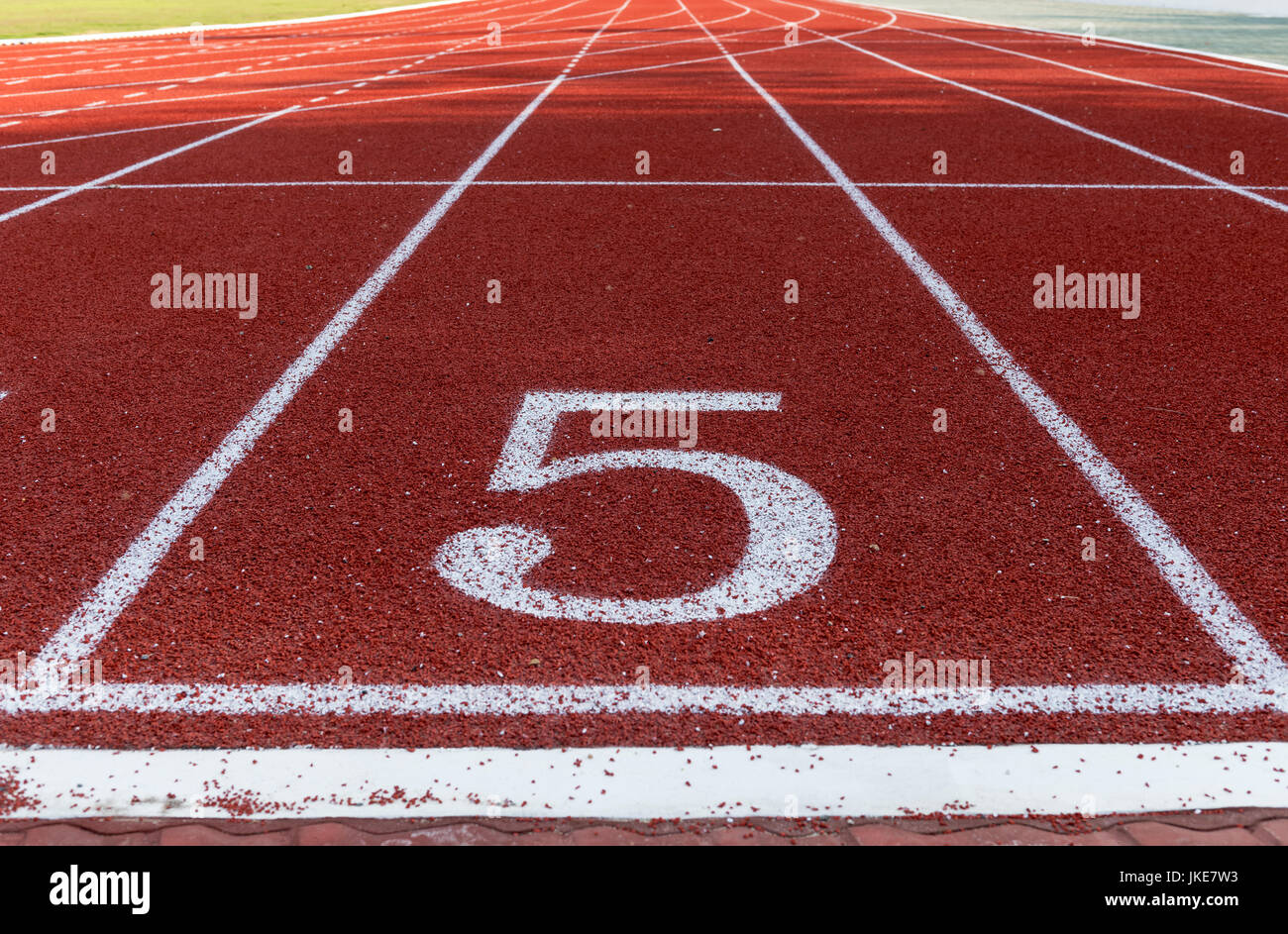 Athlete Track or Running Track with numbers five good for business or ...