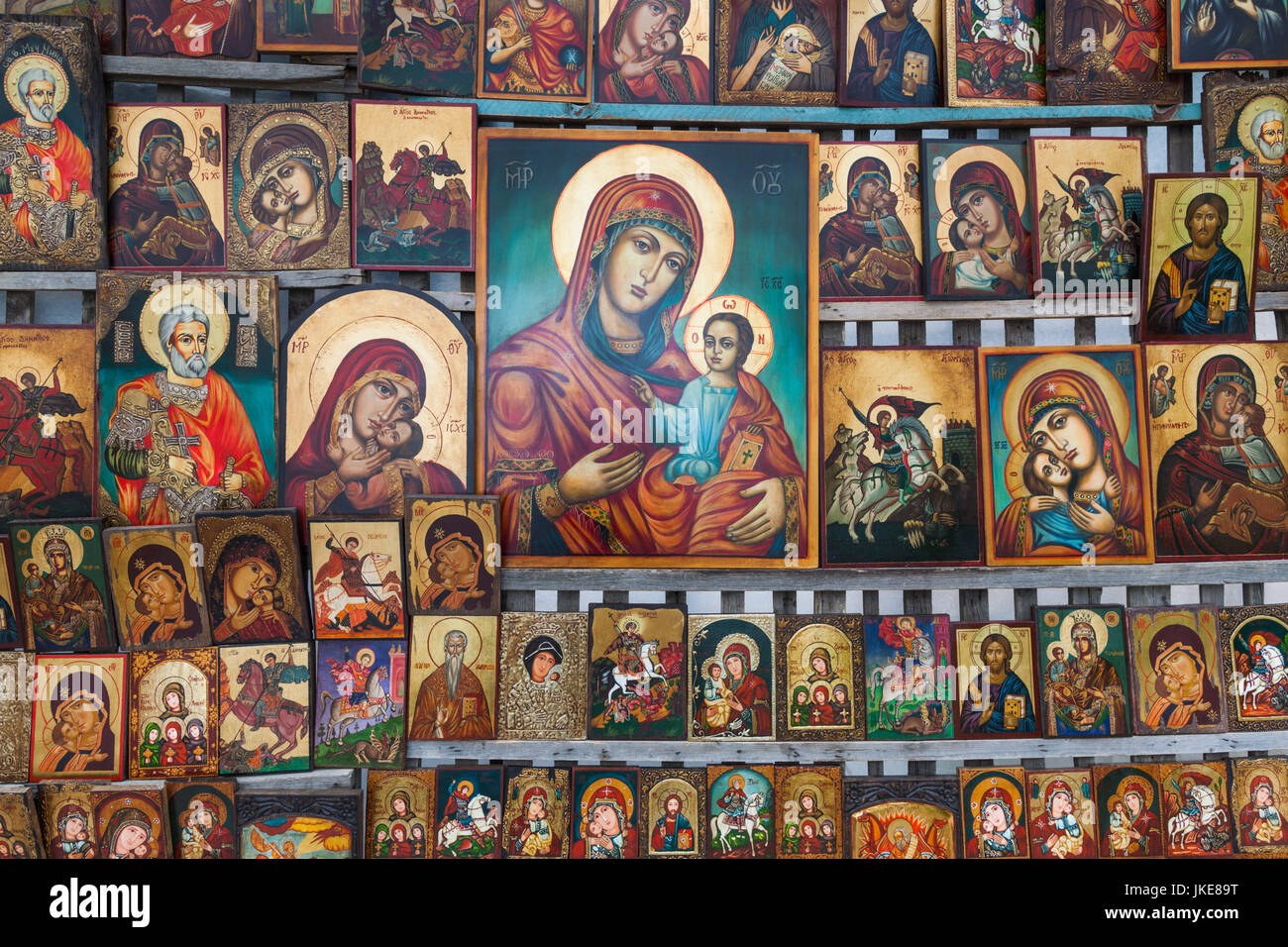 Bulgaria, Sofia, souvenir icons for sale Stock Photo