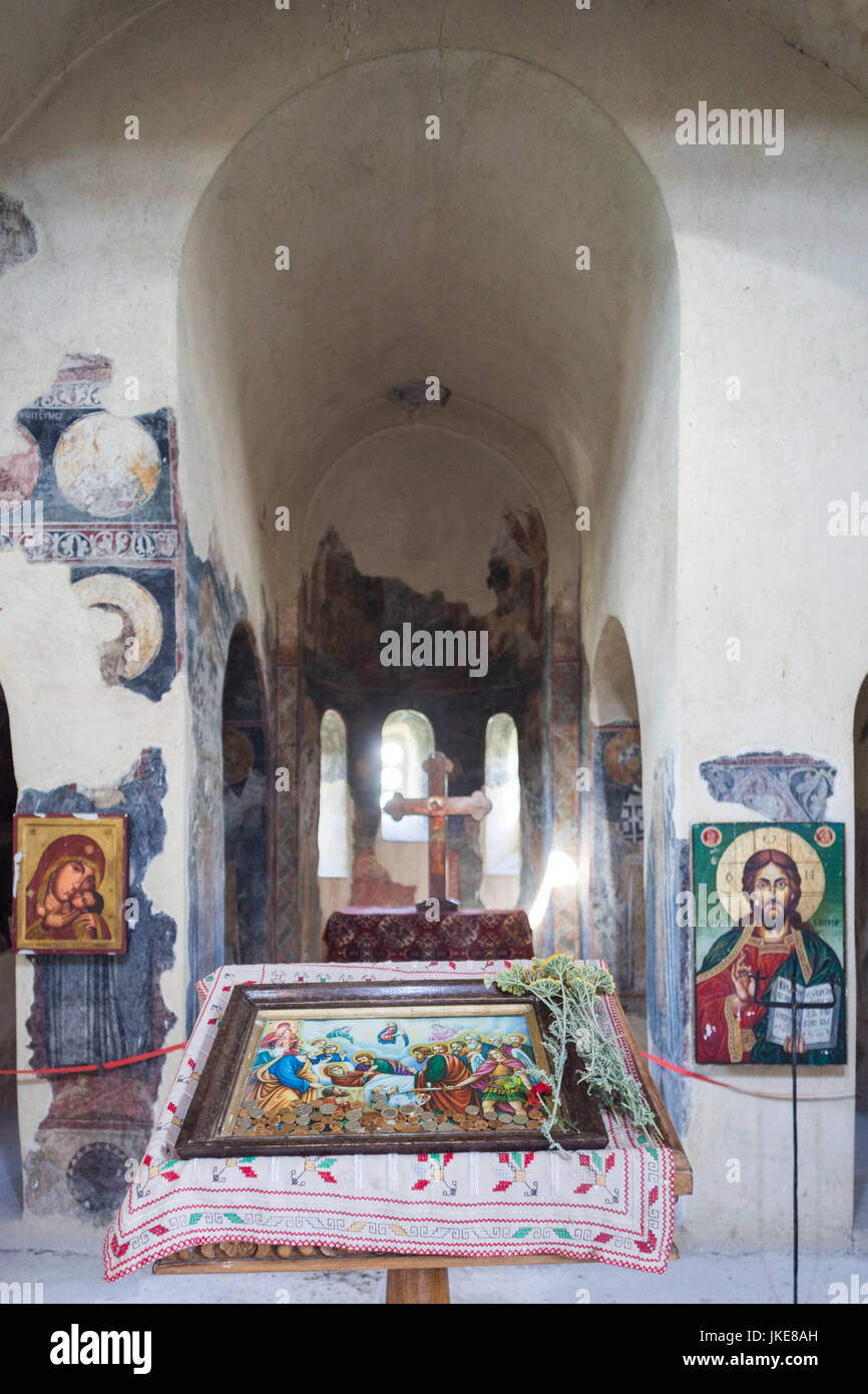 Bulgaria, Southern Mountains, Asenovgrad, Asenovgrad Fortress, church interior Stock Photo