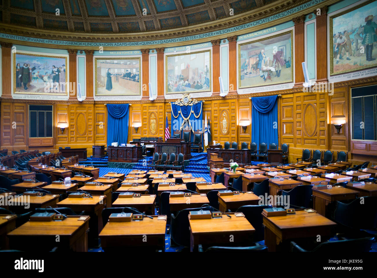 USA, Massachusetts, Boston, Massachusetts State House, chamber of the