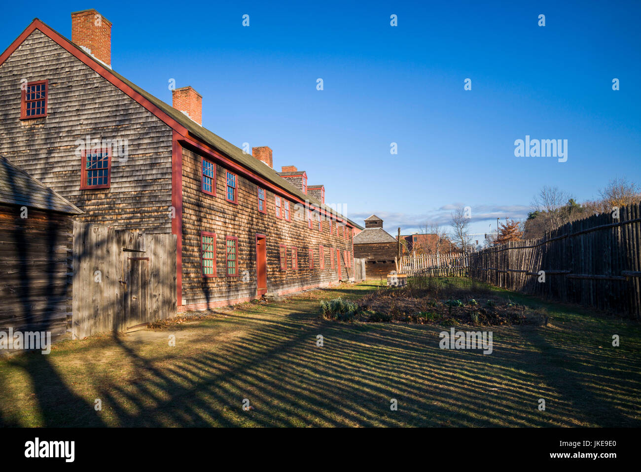USA, Maine, Augusta, Old Fort Western, oldest wooden fort in the USA